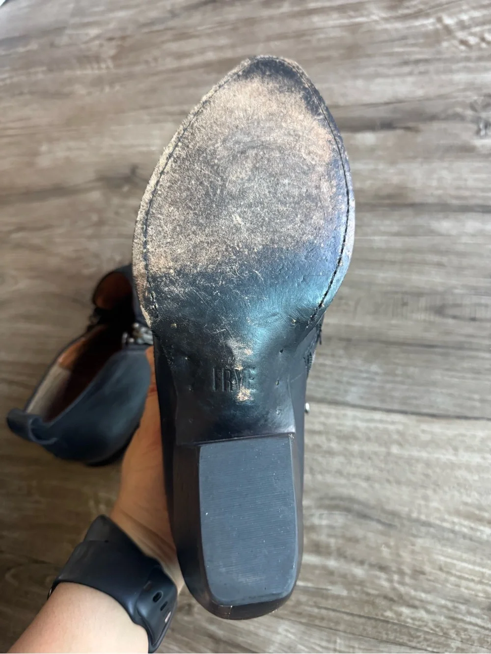 frye sacha moto bootie black leather size 7.5